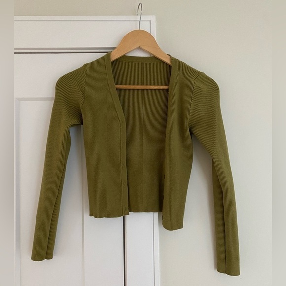 dazy Sweaters - Dazy Womens  size Medium Dark Green Cardigan
